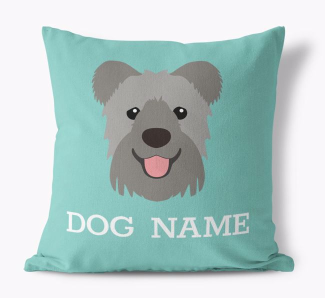 {dogsName}'s Icon: Personalised {breedFullName} Canvas Cushion